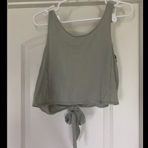 Lululemon Its A Tie Tank, Jade Grey / light green sage, Size 4